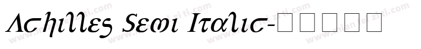 Achilles Semi Italic字体转换